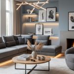 Intérieur moderne avec des meubles Casa Corner, canapés et luminaires élégants.