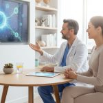 Consultation médicale sur la liposuccion du ventre avec un chirurgien plasticien.