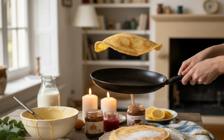 Illustration réaliste sur Chandeleur 2026 : date, traditions et idées pour réussir ses crêpes